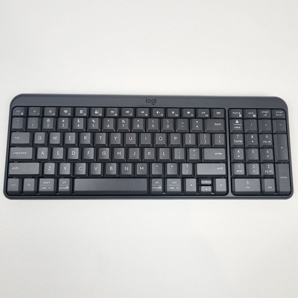 Logitech K250 Compact Wireless Keyboard Bluetooth Full Size Numeric Keypad Black